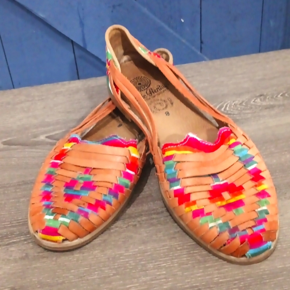 Amantoli Mexicali Model - Women 100% Artisan Hand Made Mexican Leather Slip on